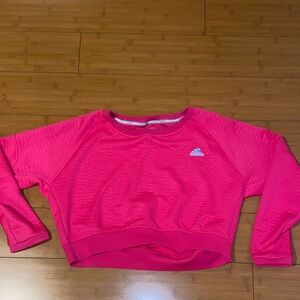 Adidas pink fuchsia crop sweater